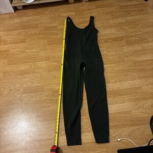 Blue Canoe Organic Cotton Yoga Jumpsuit/unitard size L dark green made in USA